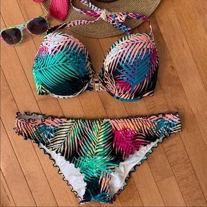 NWOT SHADE & SHORE 36DD XL Underwire Bikini Set